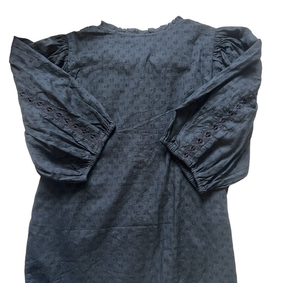 Old Navy Women Black Puff Half Sleeve Button Down | XS - Picture 3 of 5